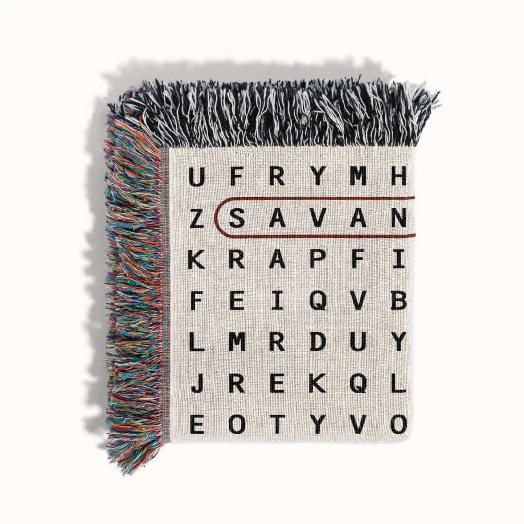 Savannah, Georgia Woven Blanket - Word Search Studio by Designed With Meaning