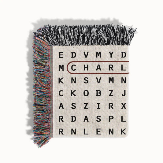 Charleston, South Carolina Woven Blanket - Word Search Studio by Designed With Meaning
