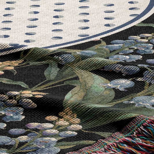 Lily of the Valley Flower Woven Throw Blanket, In Bloom Collection, Designed With Meaning