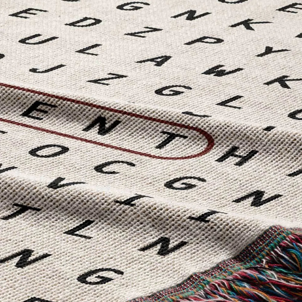 Succulent Word Search Studio Woven Throw Blanket, Designed With Meaning