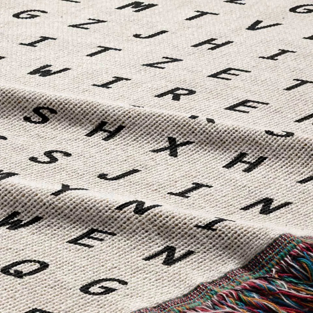 Beachcombing Word Search Studio Woven Throw Blanket, Designed With Meaning