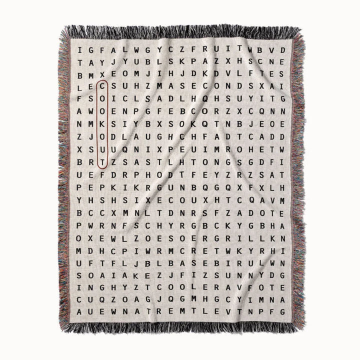 Cookout Word Search Studio Woven Throw Blanket, Designed With Meaning
