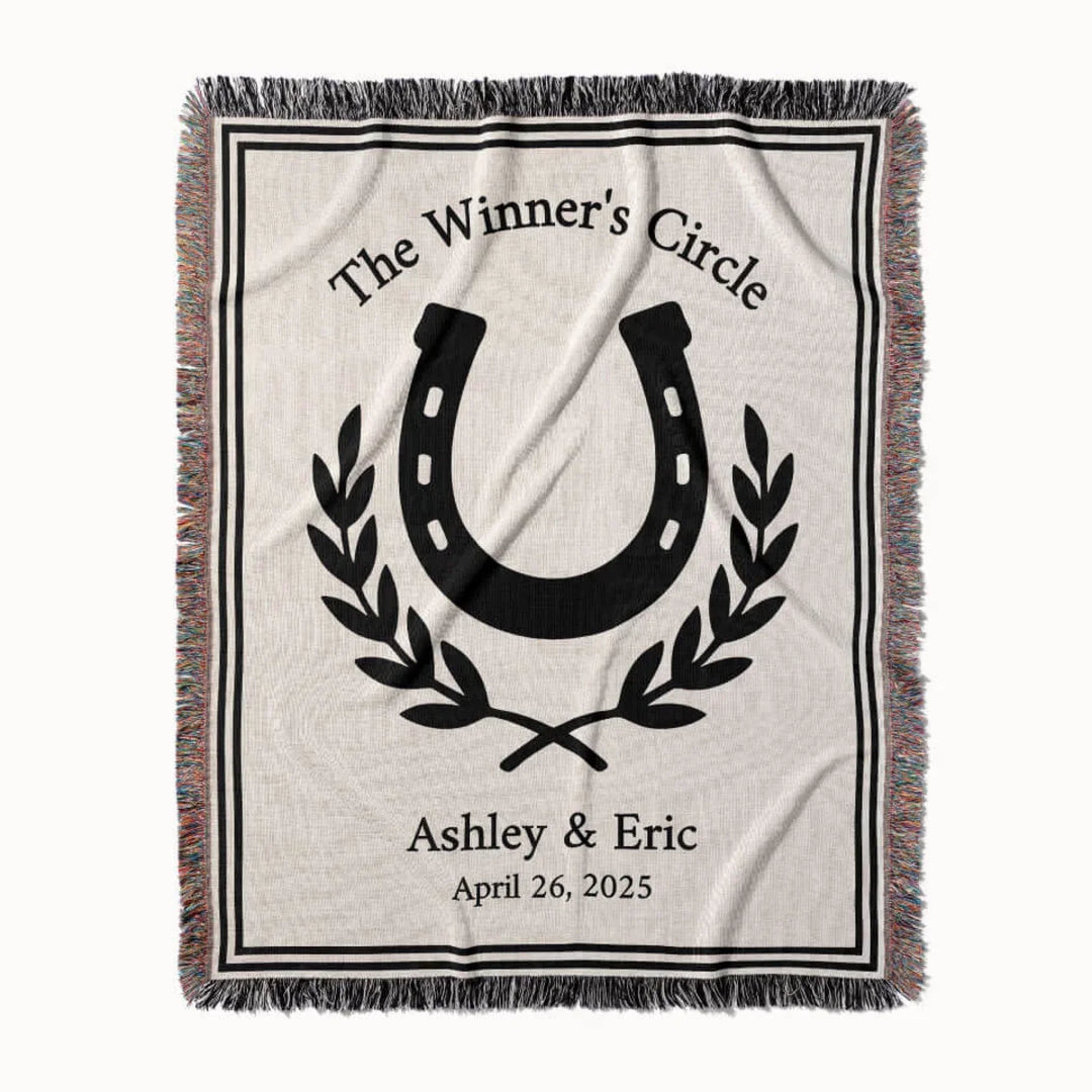 The Winner's Circle Woven Throw Blanket, Personalized Gift, Designed With Meaning