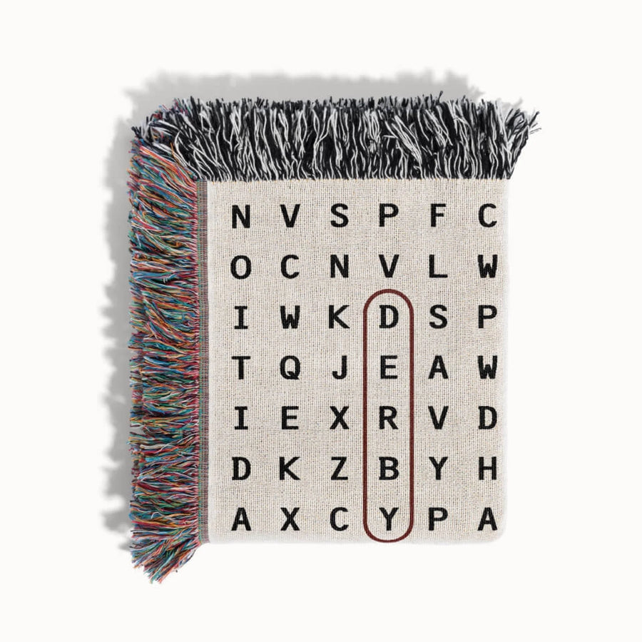 Kentucky Derby Word Search Studio Woven Throw Blanket, Designed With Meaning