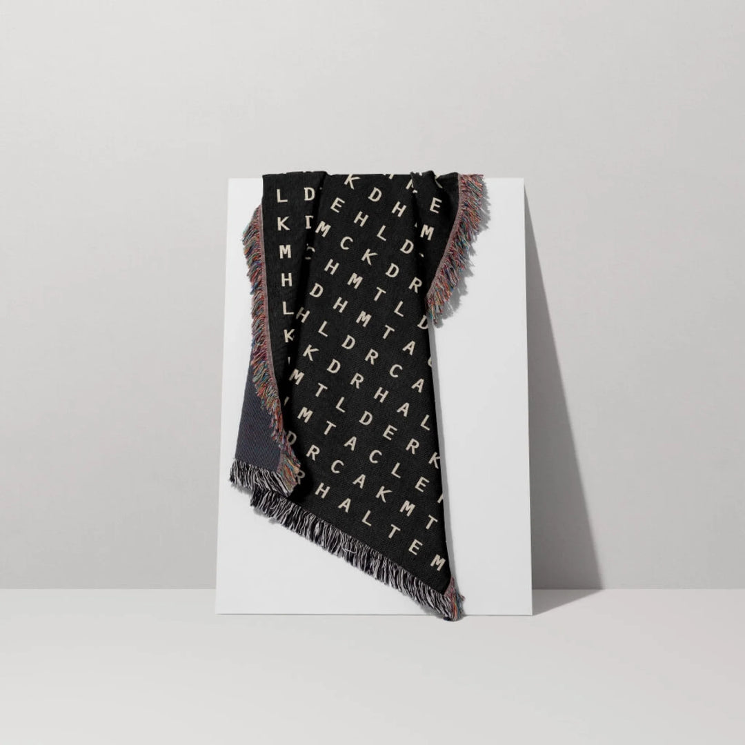 Custom Word Search Woven Throw Blanket, Word Search Studio by Designed With Meaning
