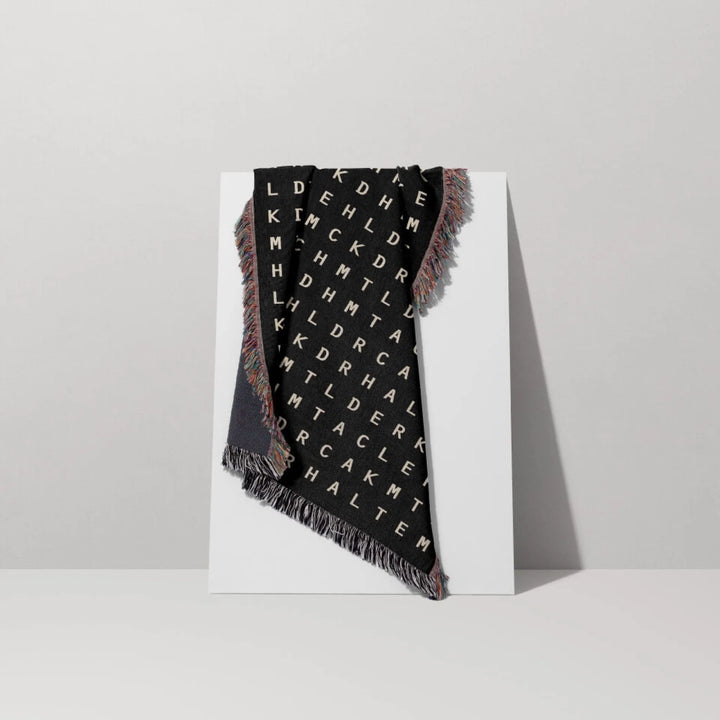 Custom Word Search Woven Throw Blanket, Word Search Studio by Designed With Meaning