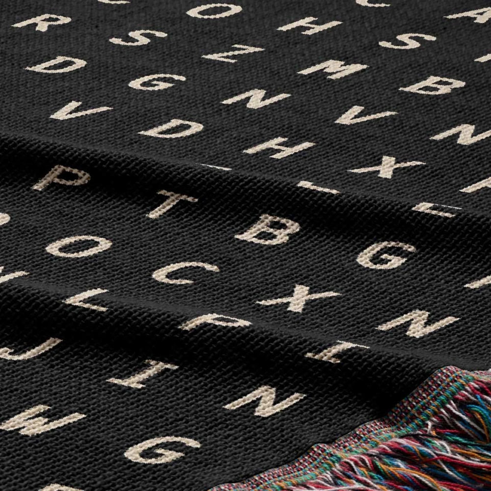The Carnivore's Cut Woven Blanket - Word Search Studio by Designed With Meaning