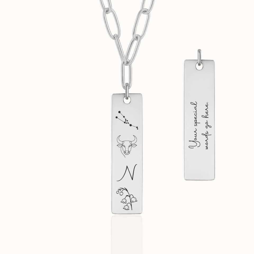 Birthday Emblem Edit Necklace, Birthday Gift for Her, Personalized Jewelry, Designed With Meaning