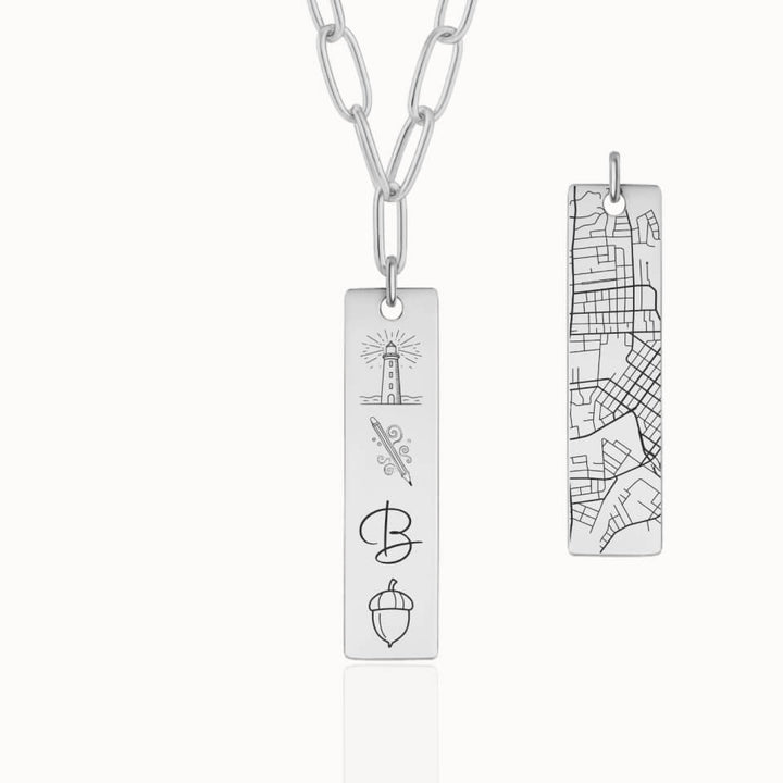 Teacher Emblem Edit Necklace, Teacher Gift, Personalized Jewelry, Designed With Meaning