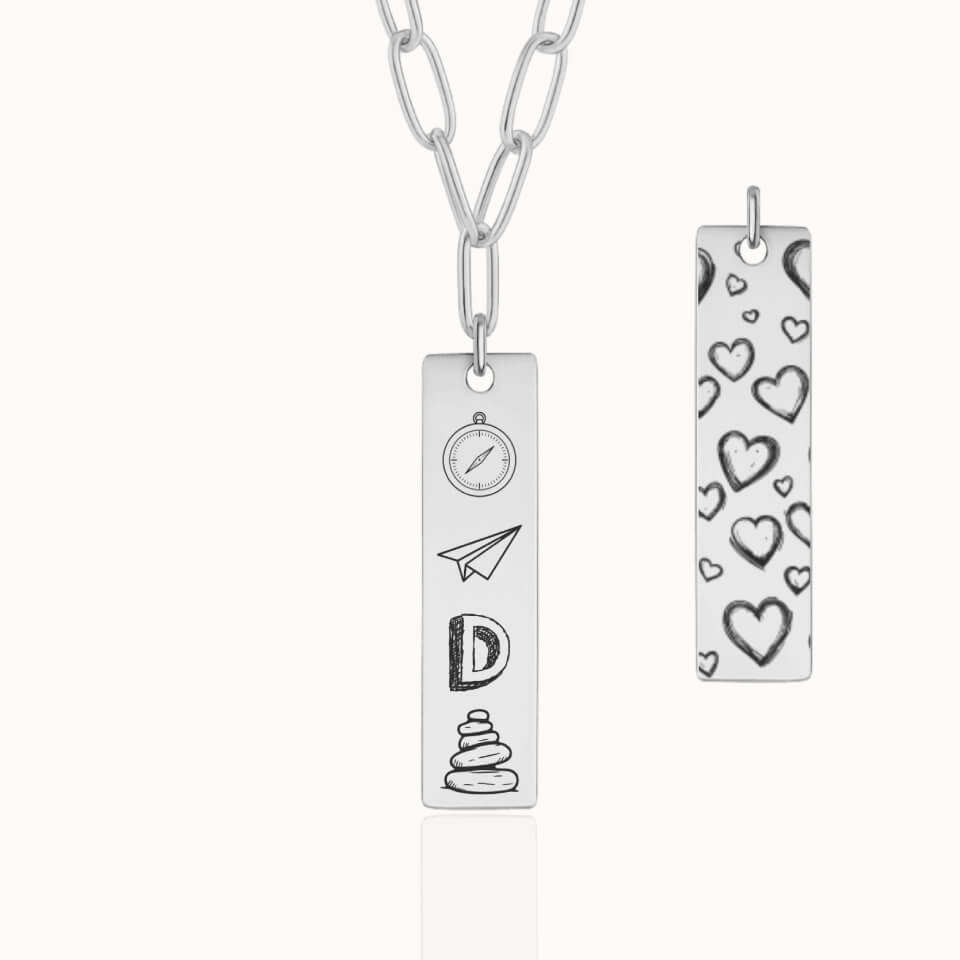 Travel Emblem Edit Necklace, Travel Gift, Personalized Jewelry, Designed With Meaning