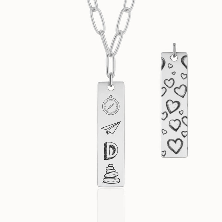 Travel Emblem Edit Necklace, Travel Gift, Personalized Jewelry, Designed With Meaning