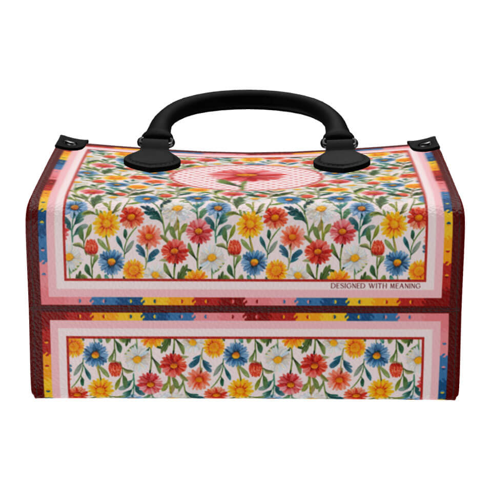 Daisy Flower Mini Shopper, Leather Handbag, Designed With Meaning