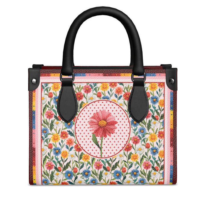 Daisy Flower Mini Shopper, Leather Handbag, Designed With Meaning