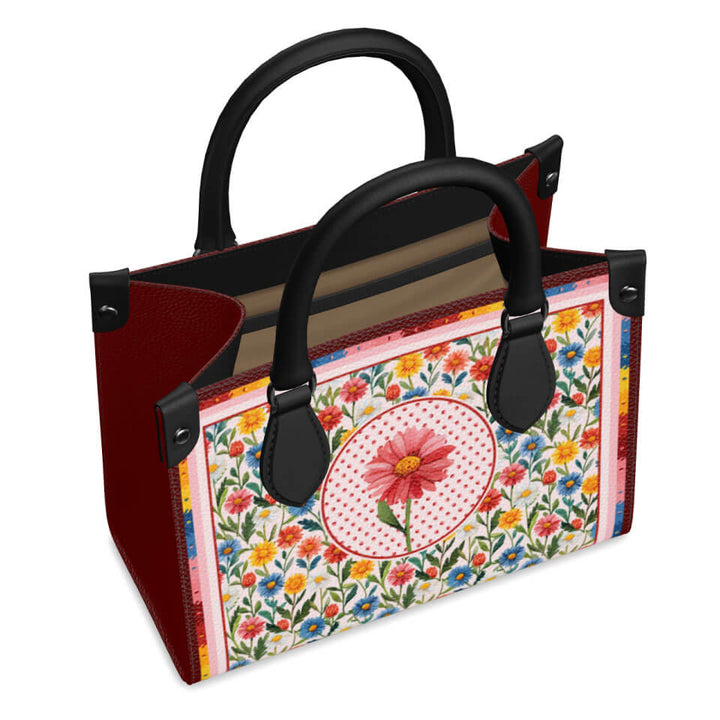 Daisy Flower Mini Shopper, Leather Handbag, Designed With Meaning