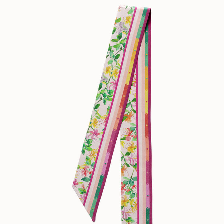 Honeysuckle Flower Silk Ribbon Scarf, Designed With Meaning