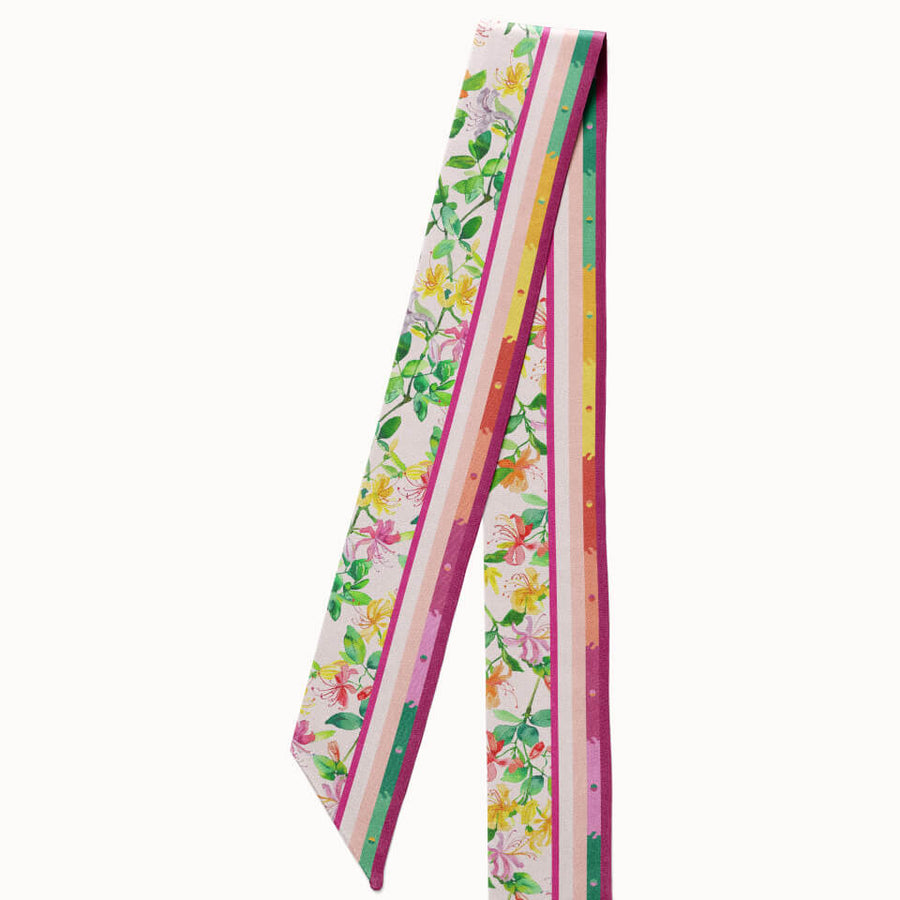 Honeysuckle Flower Silk Ribbon Scarf, Designed With Meaning