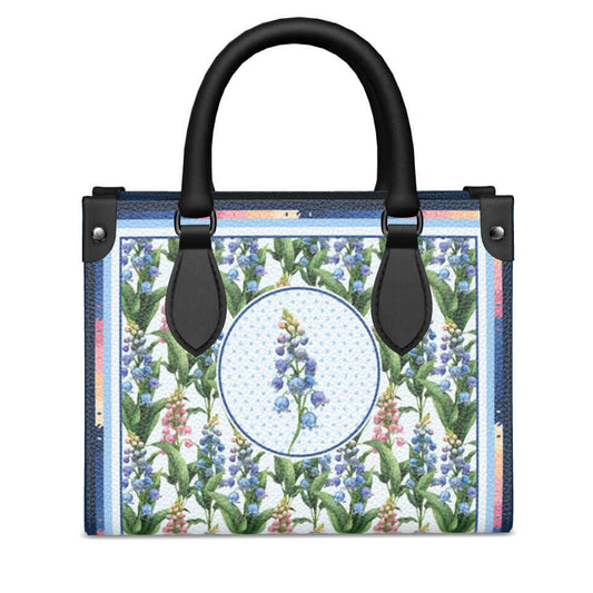 Lily of the Valley Flower Mini Shopper, Leather Handbag, Designed With Meaning