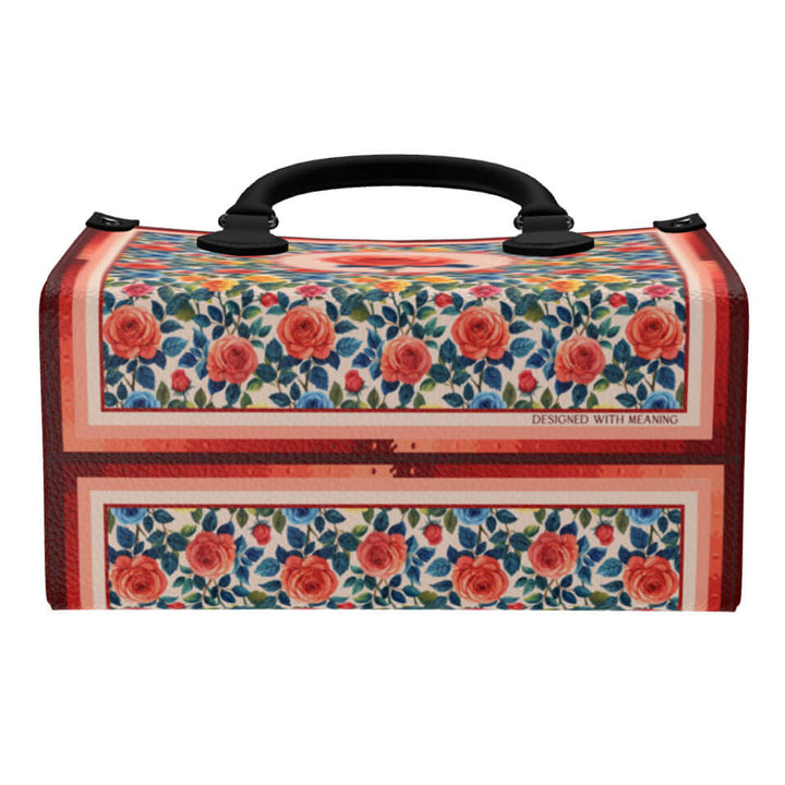 Rose Flower Mini Shopper, Leather Handbag, Designed With Meaning