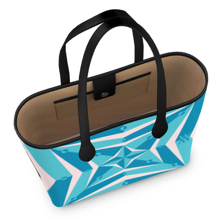 Stella Voyager 35 Tote Lagoon, Leather Tote Bag, Designed With Meaning