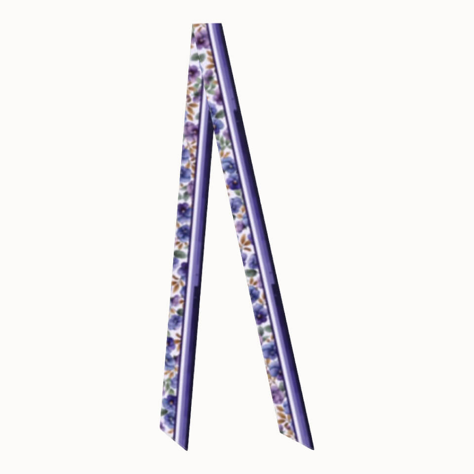 Violet Flower Silk Ribbon Scarf, Designed With Meaning