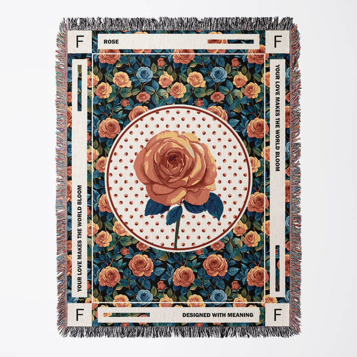 Rose Woven Blanket