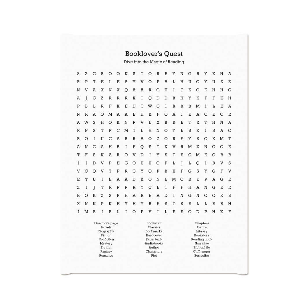 Custom Book Worm Word Search Art Print#color-finish_wrapped-canvas