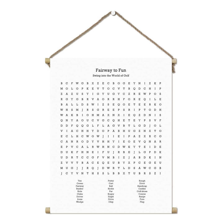 Custom Golfing Word Search Art Print#color-finish_hanging-canvas