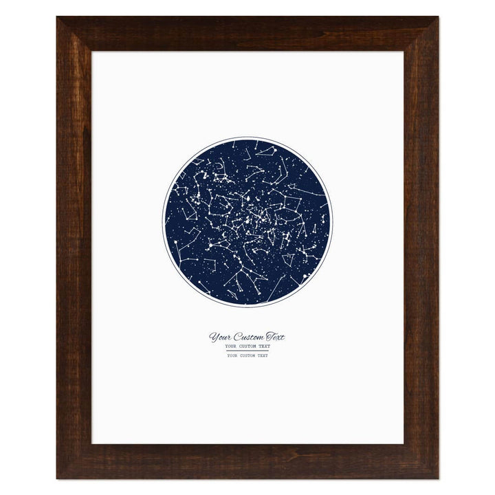 Wedding Guest Book Alternative, Star Map Print Personalized with 1 Night Sky, Espresso Wide Frame#color-finish_espresso-wide-frame