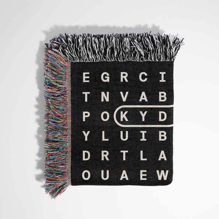 Kentucky Derby Word Search Woven Blanket