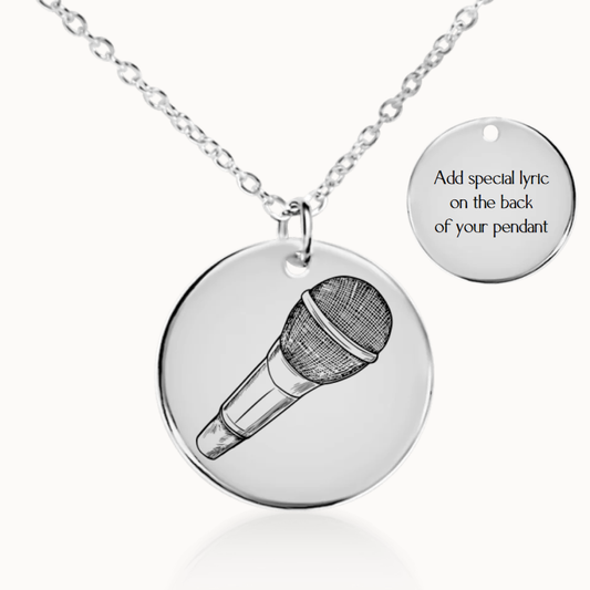 Music Lover and Musician Pendant Necklace, Silver Pendant Necklace, Gift for Her