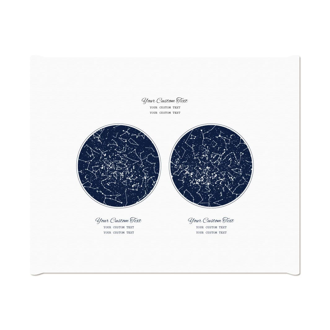 Personalized Wedding Guestbook Alternative, Star Map Personalized with 2 Night Skies, Wrapped Canvas#color-finish_wrapped-canvas