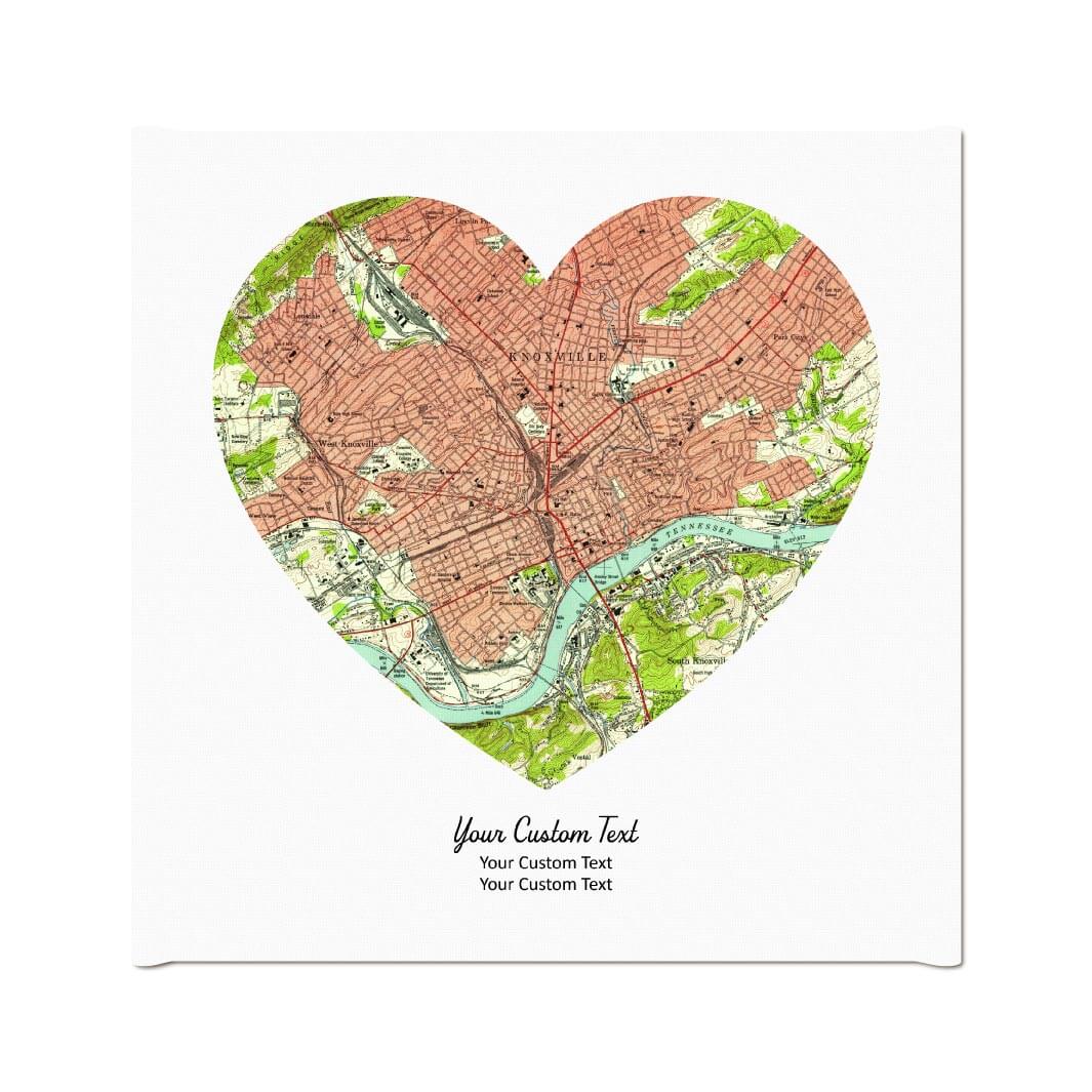 Heart Shape Atlas Art Personalized with 1 Map#color-finish_wrapped-canvas