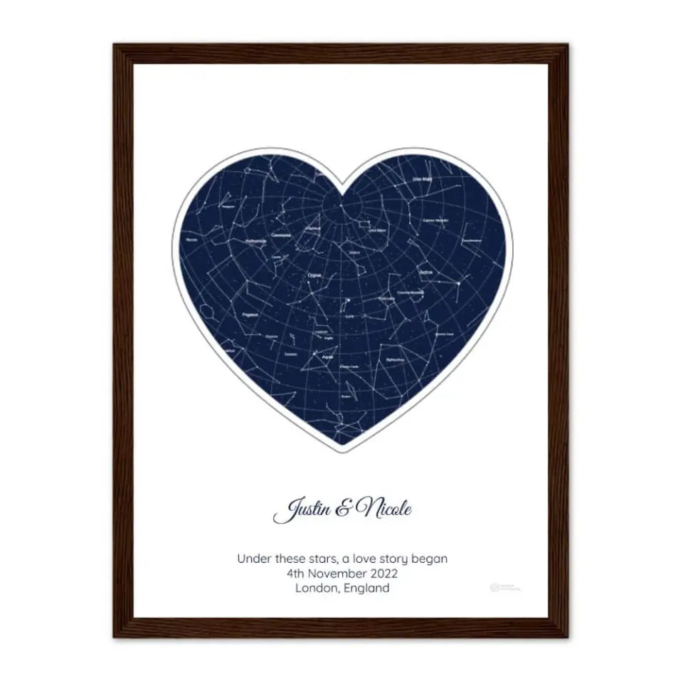 Personalized Gift for Couple - Choose Star Map, Street Map, or Your Photo