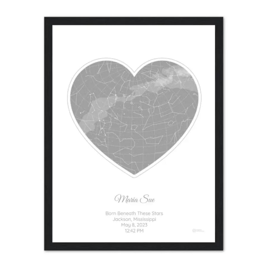 Personalized Gift for Baby Girl - Choose Star Map, Street Map, or Your Photo