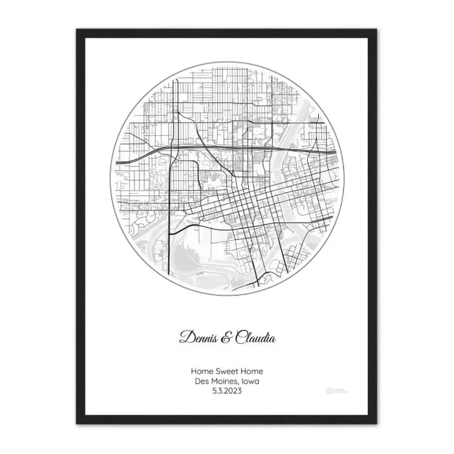 Personalized Housewarming Gift - Choose Star Map, Street Map, or Your Photo