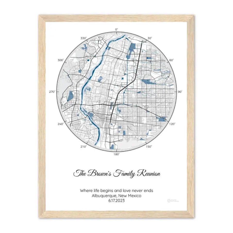 Personalized Reunion Gift - Choose Star Map, Street Map, or Your Photo