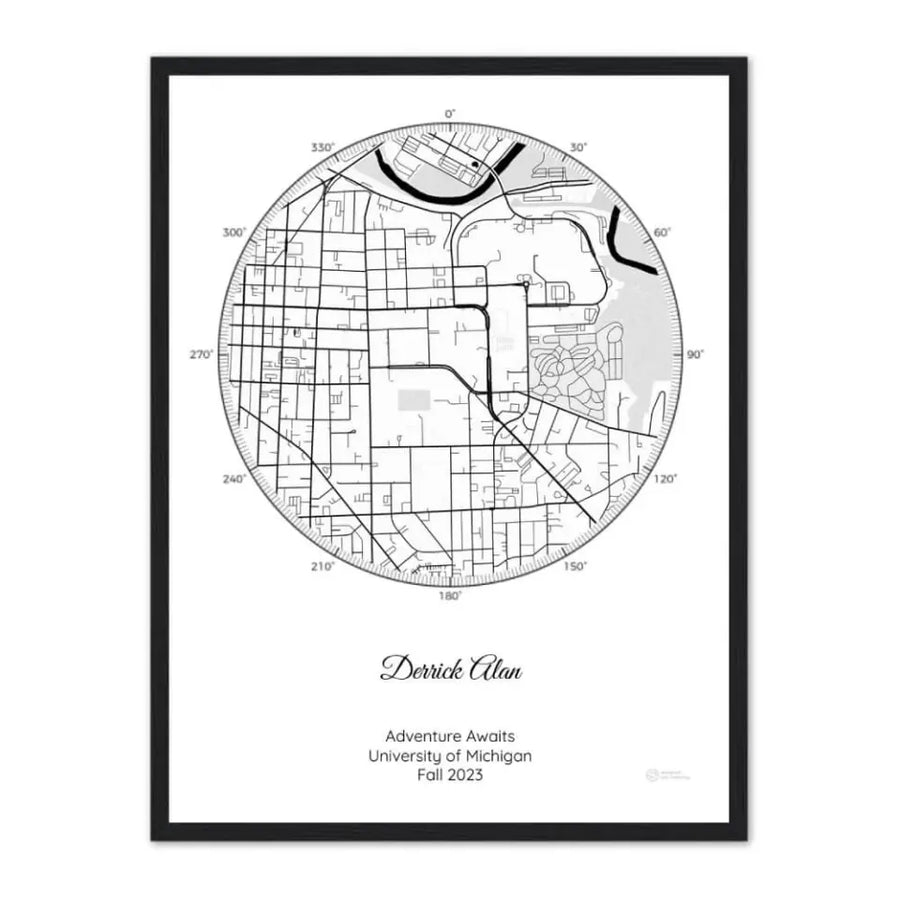Personalized Off to College Gift - Choose Star Map, Street Map, or Your Photo