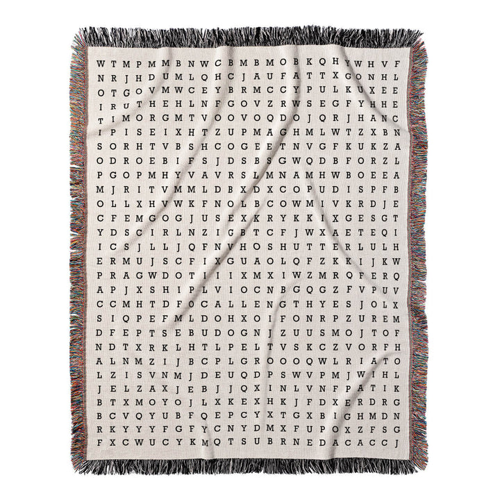 Capturing Moments Word Search, 50x60 Woven Throw Blanket, Hidden#color-of-hidden-words_hidden