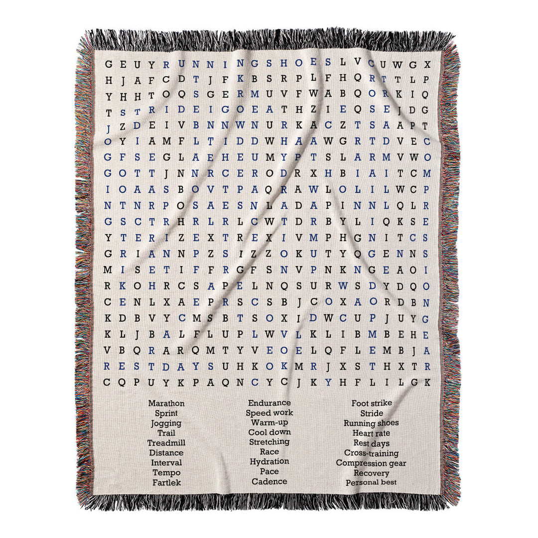 Pace and Grace Word Search, 50x60 Woven Throw Blanket, Blue#color-of-hidden-words_blue