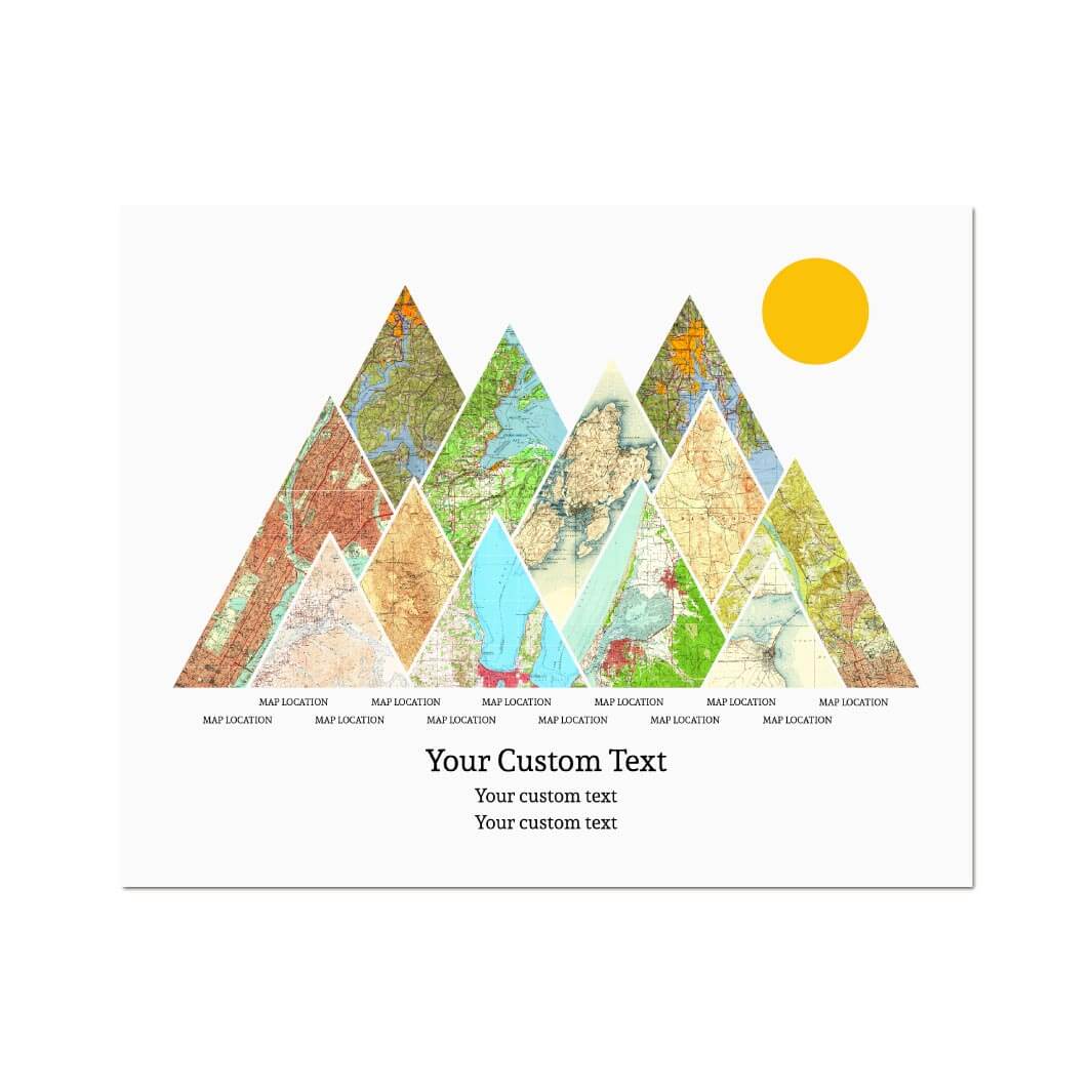 Personalized Mountain Atlas Map with 12 Locations, Unframed Print#color-finish_unframed