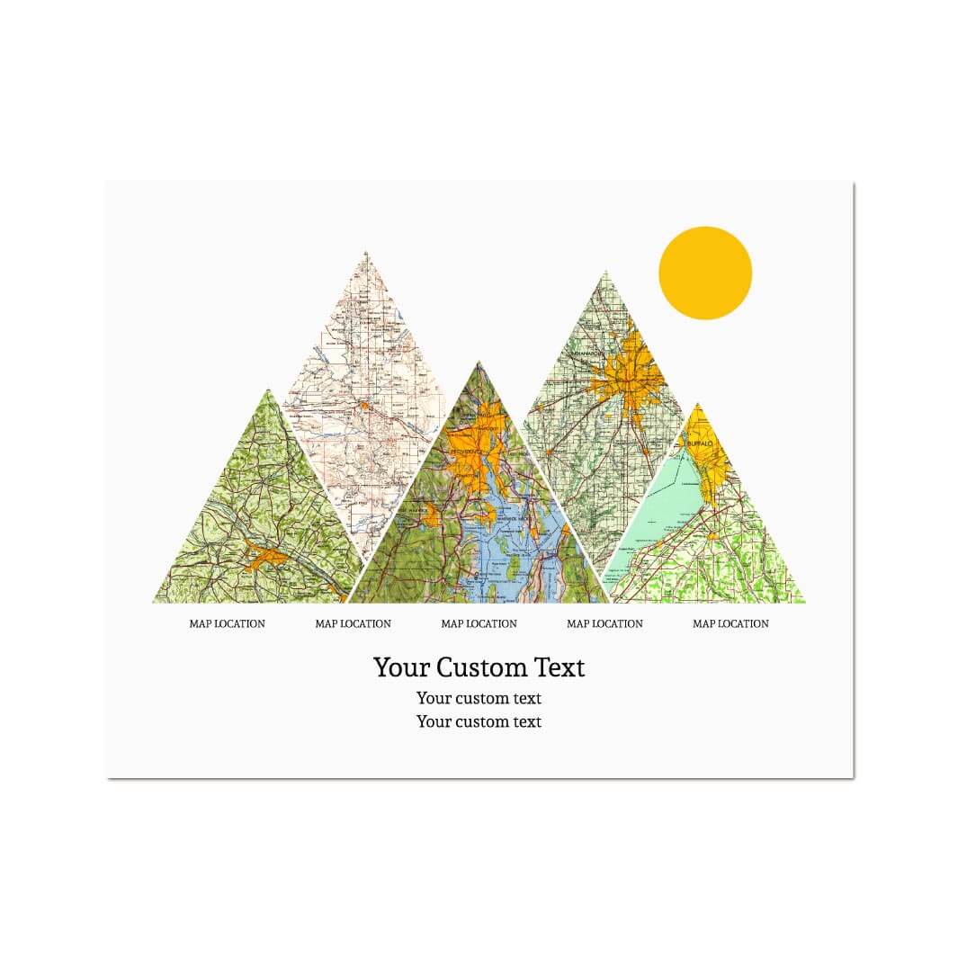Personalized Mountain Atlas Map with 5 Locations, Unframed Print#color-finish_unframed