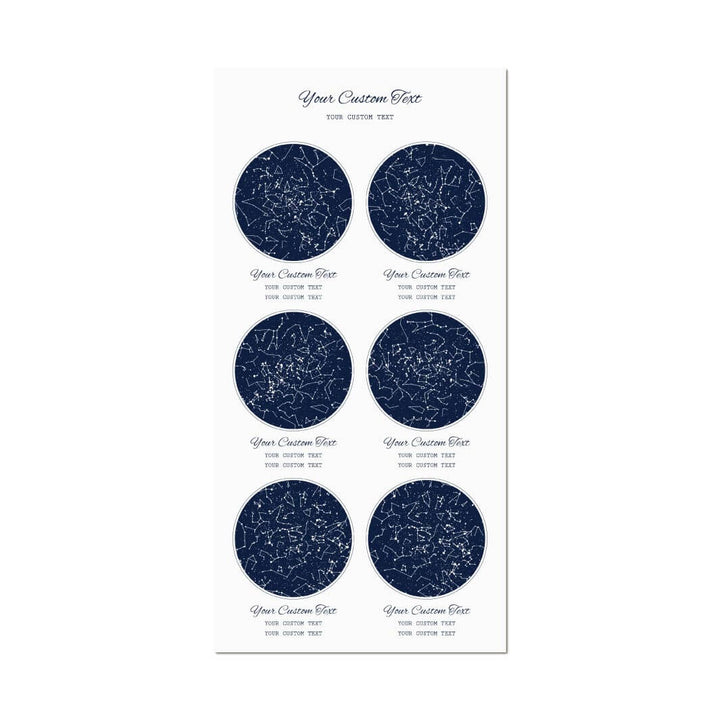 Star Map Gift Personalized With 6 Night Skies, Vertical, Unframed Art Print#color-finish_unframed