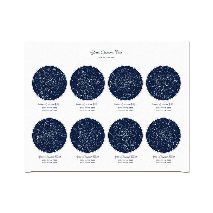 Star Map Gift Personalized With 8 Night Skies, Horizontal, Wrapped Canvas Art Print#color-finish_wrapped-canvas