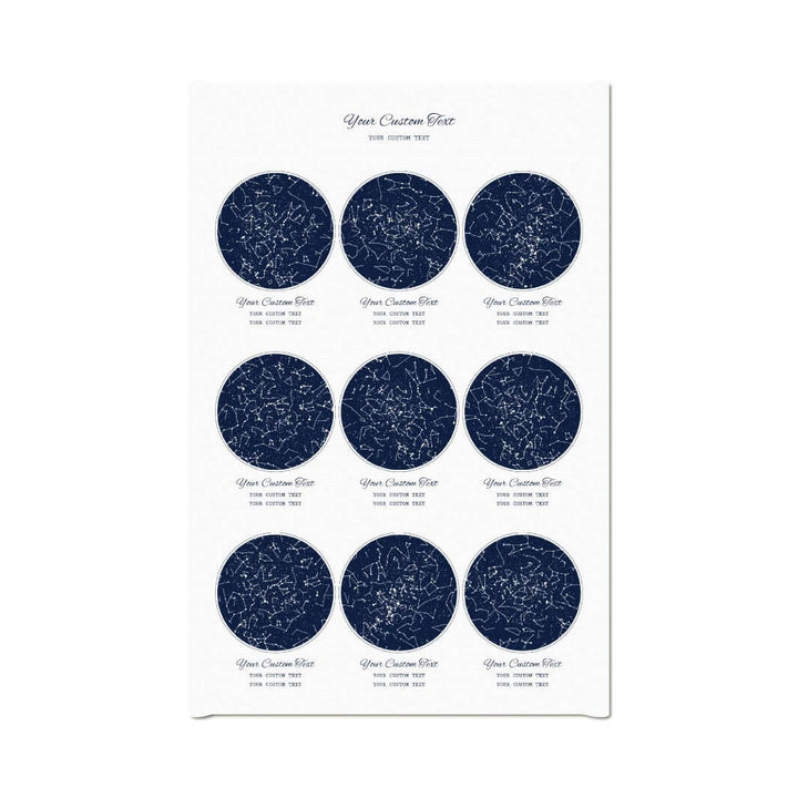 Star Map Gift Personalized With 9 Night Skies, Vertical, Wrapped Canvas Art Print#color-finish_wrapped-canvas